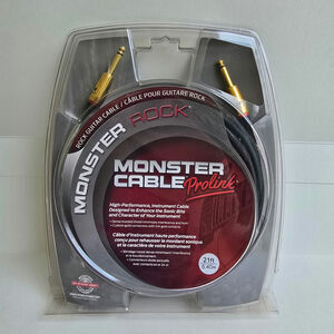 Monster Cable ProLink Instrument Cable 21ft Rock Guitar 24kt Gold Contacts